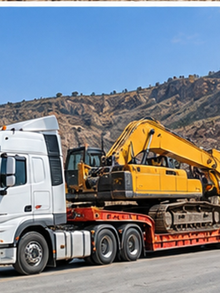 Lowbed Nakliye temsili makine görseli
